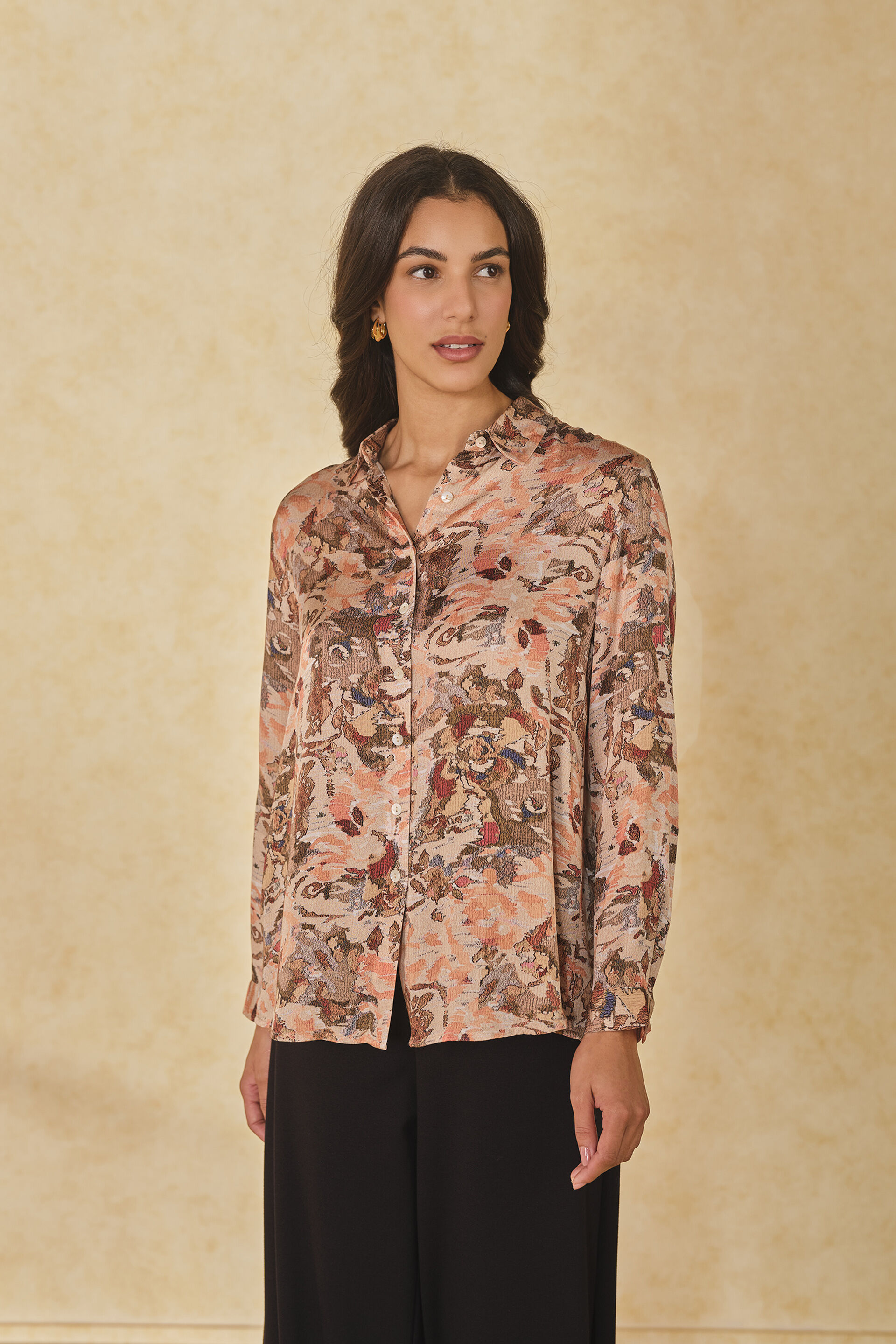 Golden Symphony Viscose Shirt, Multi Color, image 4